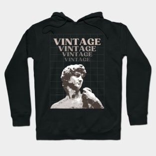 Vintage. Michelangelo's David, Classic Sculpture Hoodie